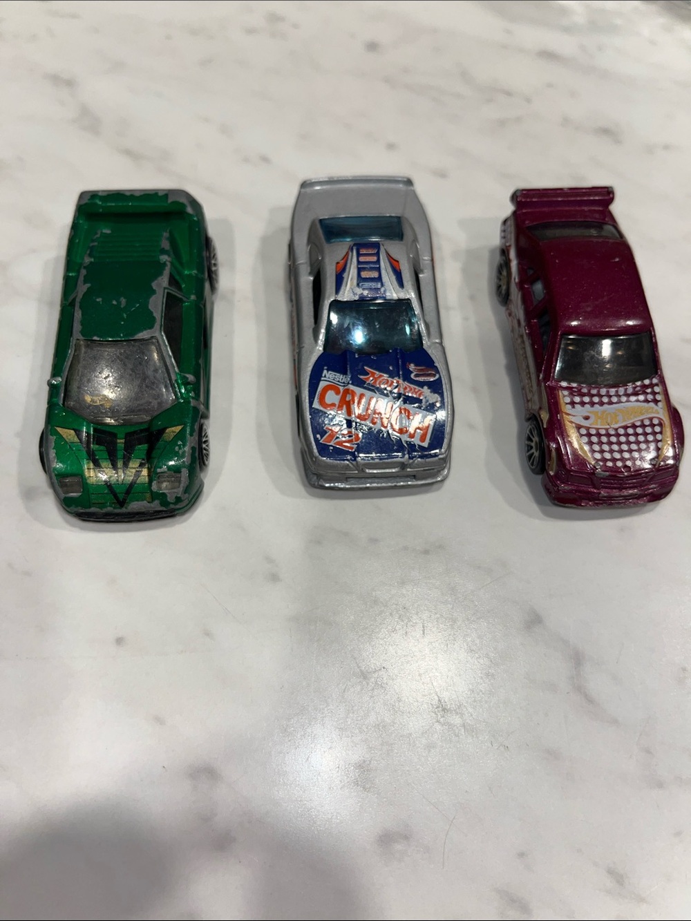 1990-1997 Hot Wheels Mustang, Mercedes and Crunch cars